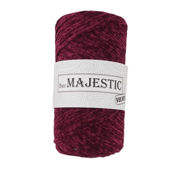 MAJESTİC VELVET XL KADİFE GÖRÜNÜMLÜ KOYU FUŞYA MAKROME İPİ 250 GR