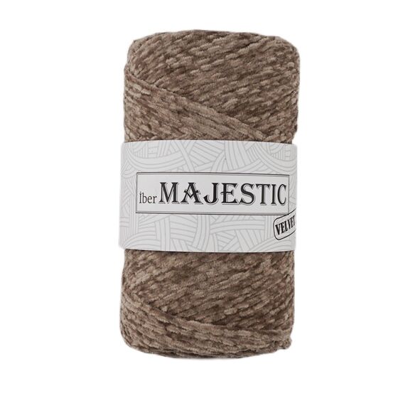 MAJESTİC VELVET XL KADİFE GÖRÜNÜMLÜ MELANJ HAKİ MAKROME İPİ 250 GR