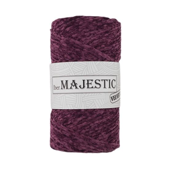 MAJESTİC VELVET XL KADİFE GÖRÜNÜMLÜ MÜRDÜM MAKROME İPİ 250 GR