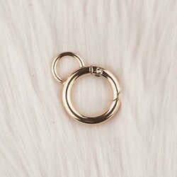 METAL SPRING BAG RING WITH EAR 2 CM. - Thumbnail