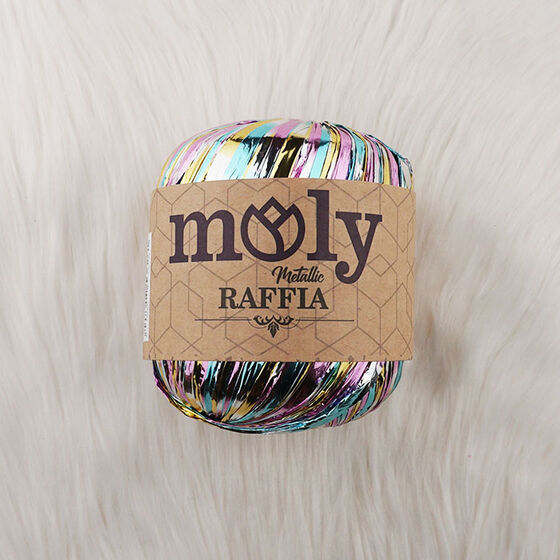 MOLY METALLİC RAFFİA ÖRGÜ İPİ 50 GR. 110 MT.