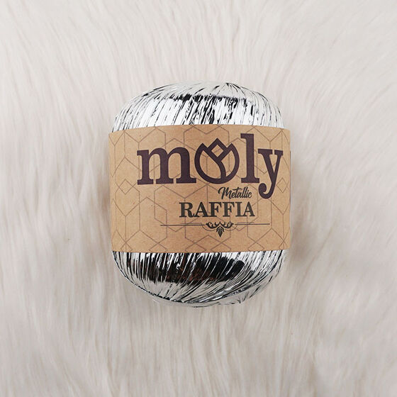 MOLY METALLİC RAFFİA ÖRGÜ İPİ 50 GR. 110 MT.