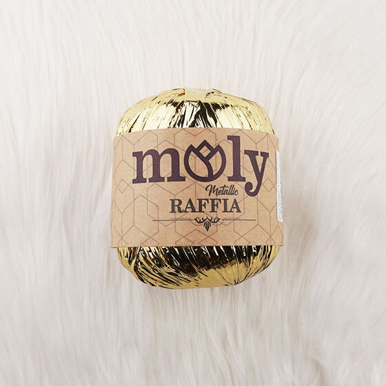 MOLY METALLİC RAFFİA ÖRGÜ İPİ 50 GR. 110 MT.