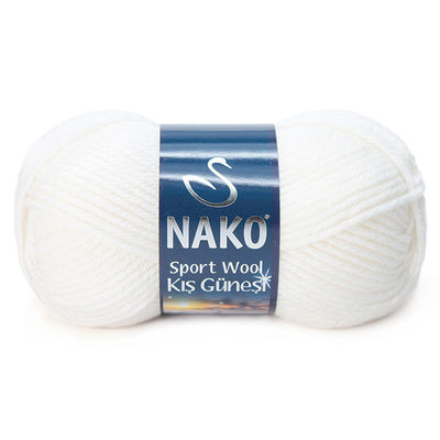 NAKO SPORT WOOL WINTER SUN KNITTING YARN ( SILVERY YARN )