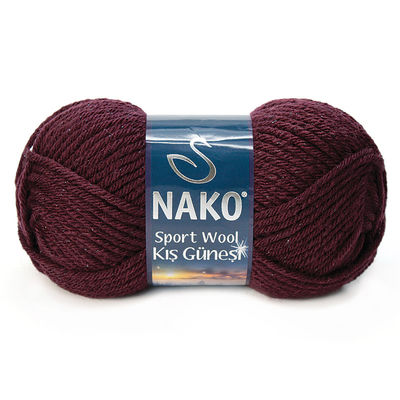 NAKO SPORT WOOL WINTER SUN KNITTING YARN ( SILVERY YARN )