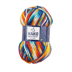 NAKO SPORT WOOL ŞENLİK ÖRGÜ İPİ 100 GR.120 MT. - Thumbnail