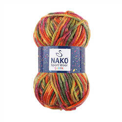 NAKO SPORT WOOL ŞENLİK ÖRGÜ İPİ 100 GR.120 MT. - Thumbnail