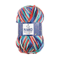 NAKO SPORT WOOL ŞENLİK ÖRGÜ İPİ 100 GR.120 MT. - Thumbnail