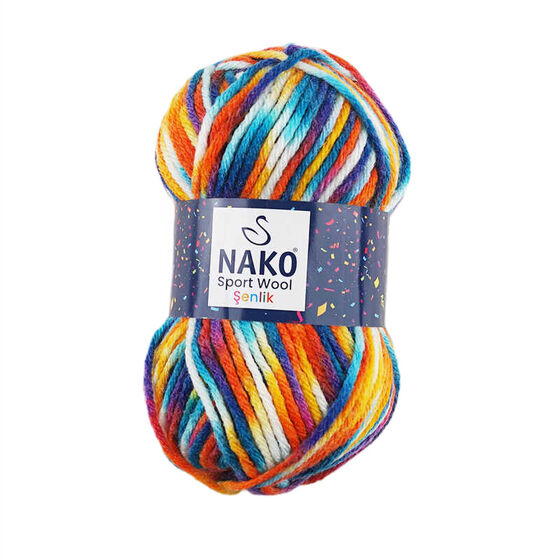 NAKO SPORT WOOL ŞENLİK ÖRGÜ İPİ 100 GR.120 MT.