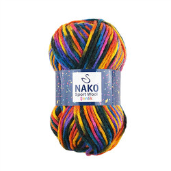 NAKO SPORT WOOL ŞENLİK ÖRGÜ İPİ 100 GR.120 MT. - Thumbnail