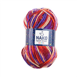 NAKO SPORT WOOL ŞENLİK ÖRGÜ İPİ 100 GR.120 MT. - Thumbnail