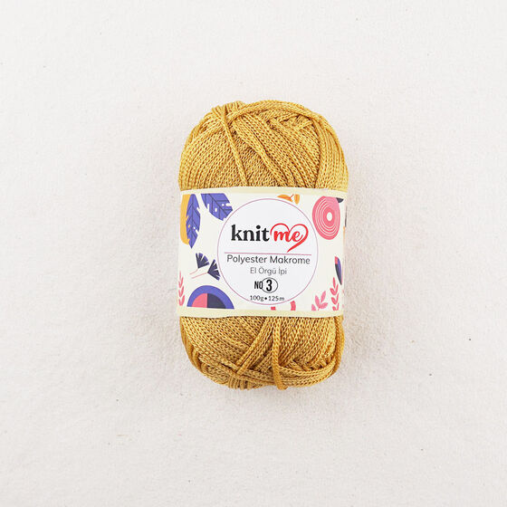 KNİT ME POLYESTER MACROME HAND KNITTING YARN NO:3 100 GR.125 MT.