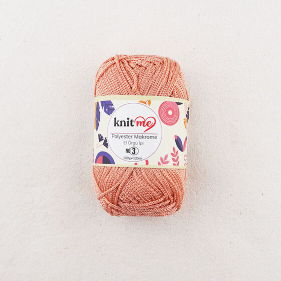 KNİT ME POLYESTER MACROME HAND KNITTING YARN NO:3 100 GR.125 MT.