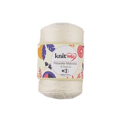 KNİT ME POLYESTER MACROME HAND KNITTING YARN NO:3 100 GR.125 MT. - Thumbnail