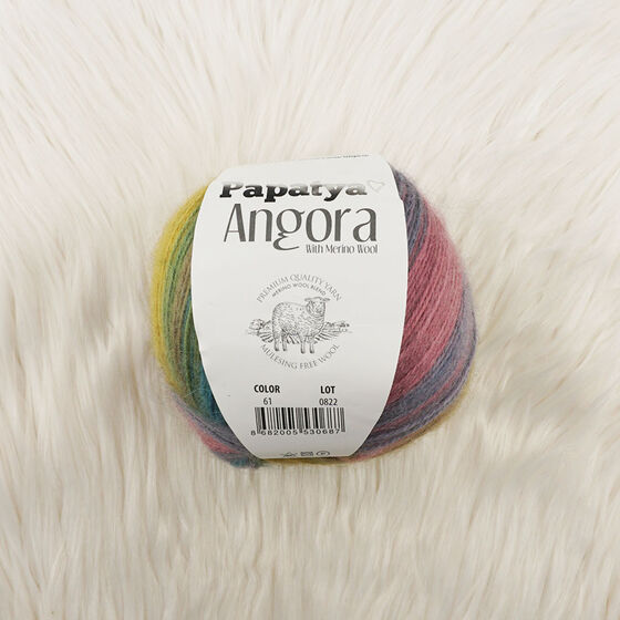 PAPATYA ANGORA BATİK EL ÖRGÜ İPİ 100 GR. 550 MT.