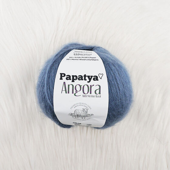 PAPATYA ANGORA EL ÖRGÜ İPİ 100 GR. 550 MT.