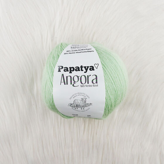 PAPATYA ANGORA EL ÖRGÜ İPİ 100 GR. 550 MT.