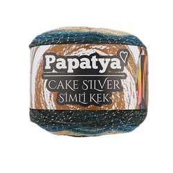 PAPATYA CAKE SİLVER EL ÖRGÜ İPİ 150 GR. 540 MT. - Thumbnail