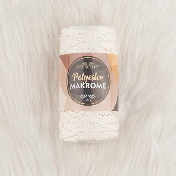 POLYESTER MACROME HAND KNITTING YARN NO:3 100 GR.