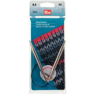 -PRYM 212210 PARLAK MİSİNALI ÖRGÜ ŞİŞİ 40 CM. 8.00 MM.