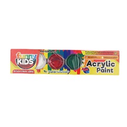 RİCH FUNNY KIDS AKRİLİK BOYA 6 LI SET 25 ML. - Thumbnail