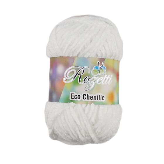 ROZETTİ ECO CHENİLLE ÖRGÜ İPİ 100 GR.120 MT. BEYAZ