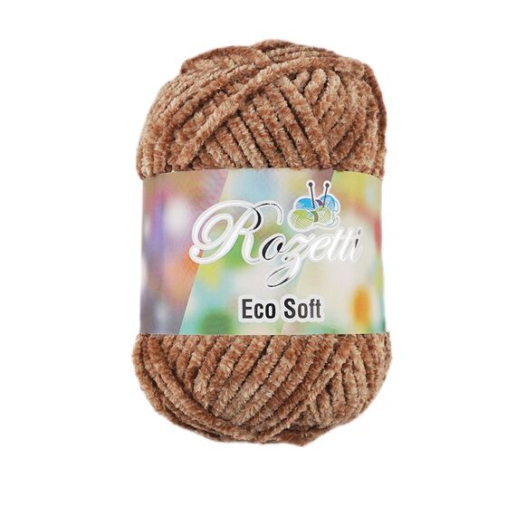 ROZETTİ ECO CHENİLLE ÖRGÜ İPİ 100 GR.120 MT. MELANGE CAMEL