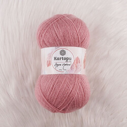 KARTOPU ANGORA NATURAL HAND KNITTING YARN 100 GR.550 MT. - Thumbnail