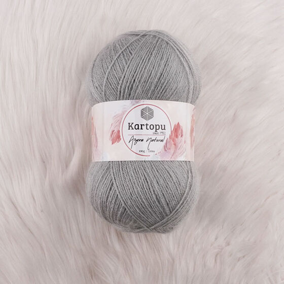 KARTOPU ANGORA NATURAL HAND KNITTING YARN 100 GR.550 MT.