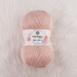 KARTOPU ANGORA NATURAL HAND KNITTING YARN 100 GR.550 MT. - Thumbnail