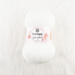 KARTOPU ANGORA NATURAL HAND KNITTING YARN 100 GR.550 MT. - Thumbnail