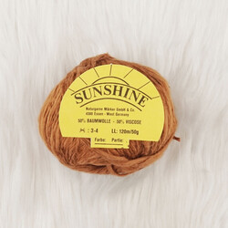 SUNSHINE 50 GR 120 M 50% COTTON 50% VISCOSE KNITTING YARN TABA - Thumbnail