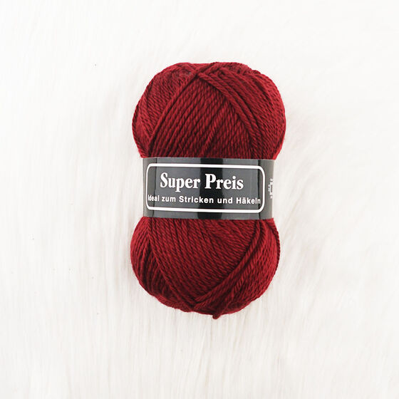 SÜPER PREİS ÖRGÜ İPİ 100 GR. BORDO