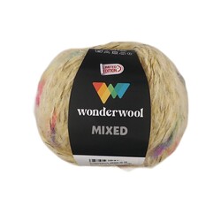 WONDERWOOL MİXED 50 GR. TİFTİK ÖRGÜ İPİ EBRULİ CAMEL - Thumbnail