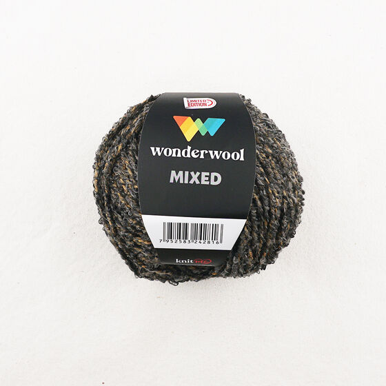 WONDERWOOL MİXED BÜRÜMCÜK ÖRGÜ İPİ 100 GR. ANTRASİT EBRULİ