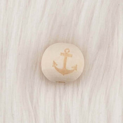 WOODEN BEAD ROUND PRINTED 18mm - Thumbnail