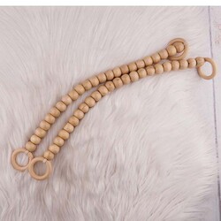 WOODEN BEAD BAG HANDLE MODEL 6 - Thumbnail